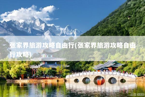 张家界旅游攻略自由行(张家界旅游攻略自由行攻略)